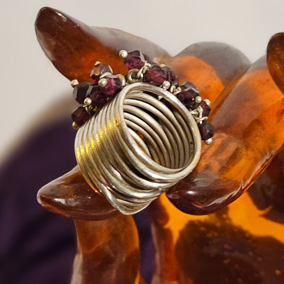 Amethyst Bead cocktail ring - Picture 7 of 7